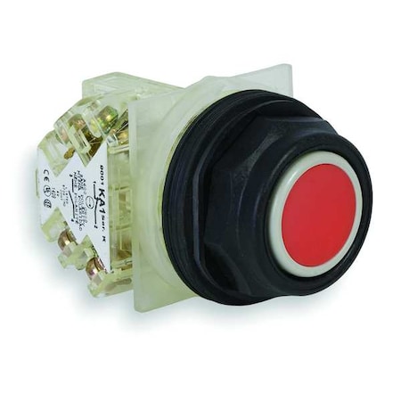 Push Button Operator, Flush, Momentary Action, Not Applicable Release, Non-Illuminated, Red