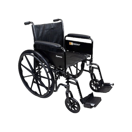 Wheelchair,350 lb,20 In Seat,Silver/Navy