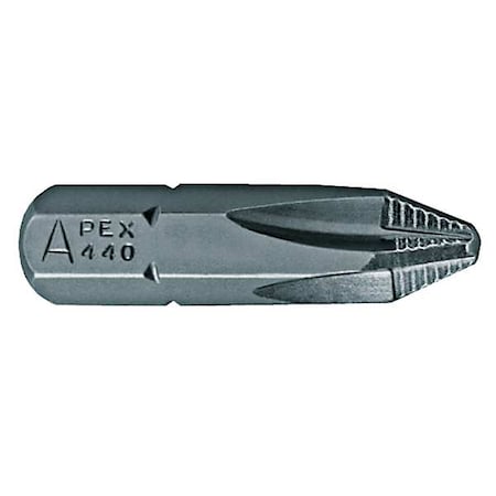 Torsion Bit,SAE,1/4",Hex,No 2,1",PK5