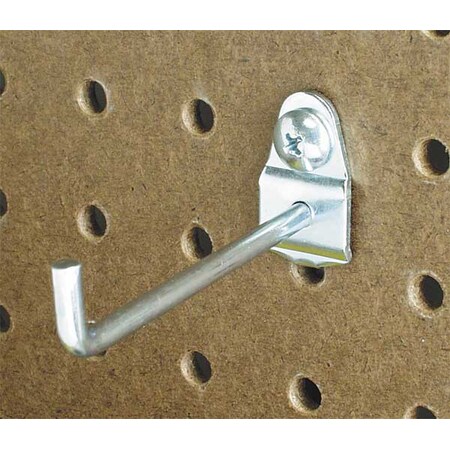 2-3/4 In. Single Rod 90 Degree Bend Steel Pegboard Hook for 1/8 In. and 1/4 In. Pegboard, PK10