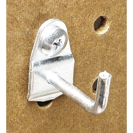 1-1/8 In. Single Rod 90 Degree Bend Steel Pegboard Hook for 1/8 In. and 1/4 In. Pegboard, PK10