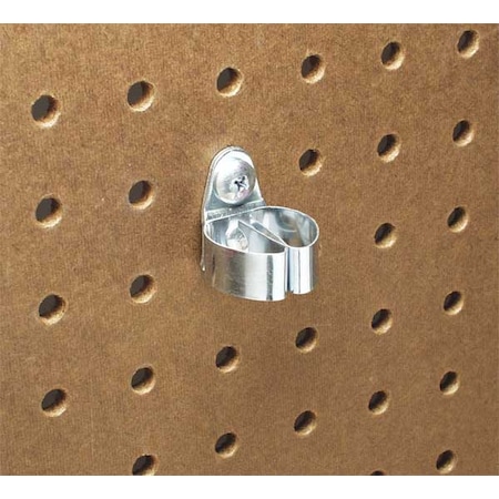 1/4 In. to 1/2 In. Hold Range Steel Standard Spring Clip for 1/8 In. and 1/4 In. Pegboard, PK10