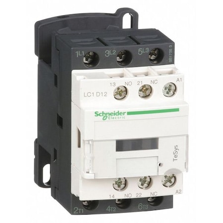 IEC Magnetic Contactor, 1NC/1NO, 240V AC, 3 P, Non-Reversing, Screw Clamp