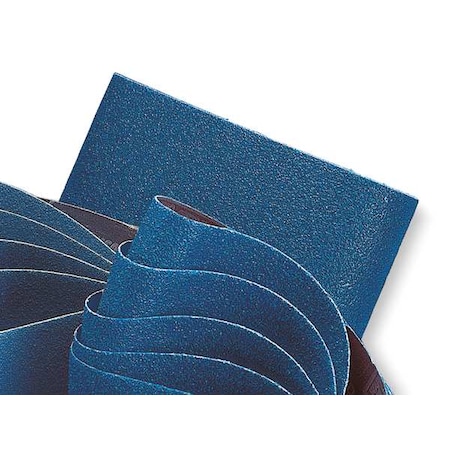Sanding Belt, 1/2 in W, 24 in L, Coated, Zirconia Alumina, 100 Grit, Medium, BlueFire R823P, Blue