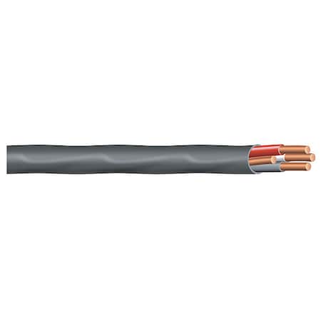 Non-Metallic Building Cable, NM-B, 6 AWG, 3C with Ground C, Black, Nylon, Stranded, 600V AC, 25 ft