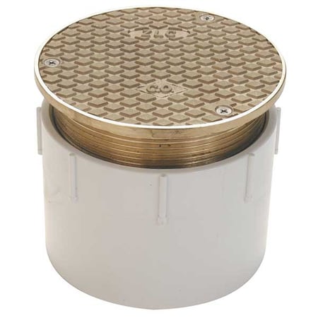 Floor Cleanout,Adjustable,Pipe Dia 2 In