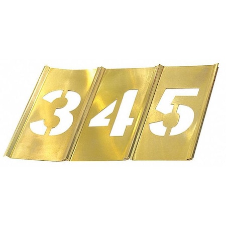 Stencil Set,Numbers,Brass, 10016