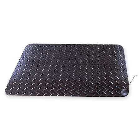 Black Static Dissipative Mat, 14 mm Thick, Vinyl Laminate