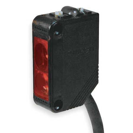 Diffuse Photoelectric Sensor, Bare Wire, Right Angle, Rectangular, Selectable Light On/Dark On, NPN