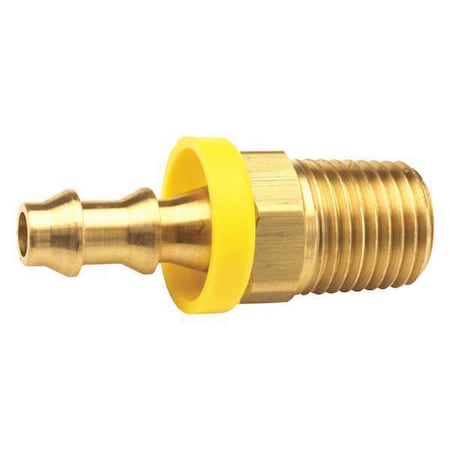 Push on Hose Fitting, 3/8 in x 1/4 in, Barb x NPT