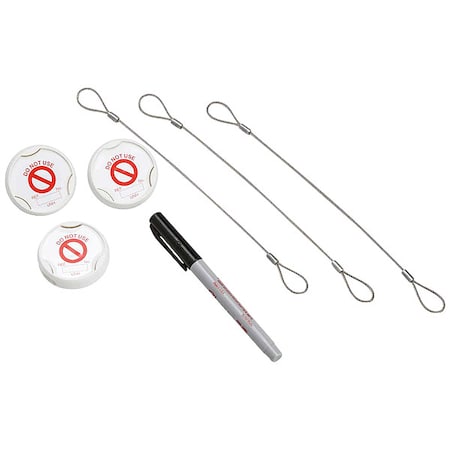 Tag, Do Not Use, Plastic, White, Circle, 20 PK
