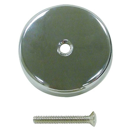 One-Hole Overflow Plate, Brass