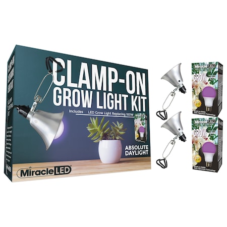 Daylight LED Clamp-On Grow Light Ki,PK2