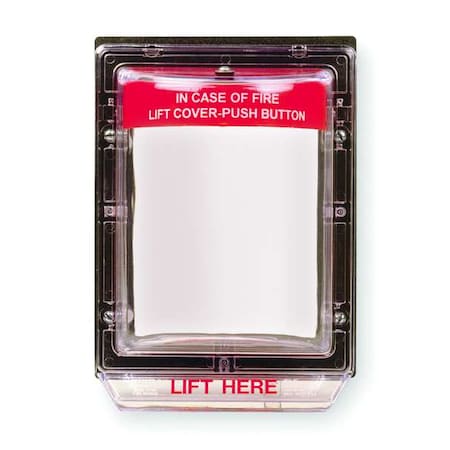 Pull Station Guard, Polycarbonate, Flush Mount, 6 7/8 in W x 8 7/8 in H x 3 1/4 in D, Clear
