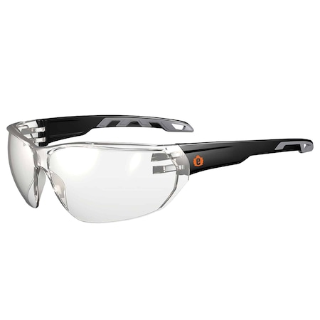 VALI, Safety Glasses, Indoor/Outdoor Lens, Matte Black Frame, Frameless