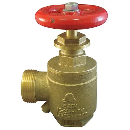 Angle Valve,1.5 In FNPTxMNH,Brass,Rising