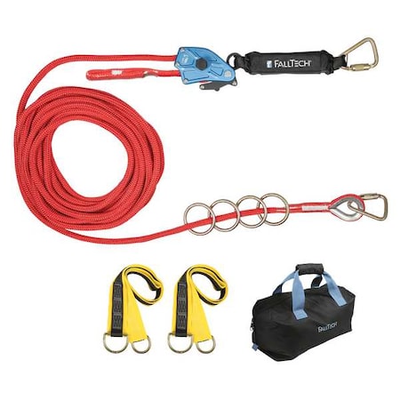 Horizontal Lifelines Temporary Horizontal Lifeline, 60 ft. Length, 1,240 lb Weight Capacity