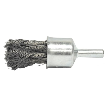 1/2" Knot Wire End Brush, .0104" Steel Fill