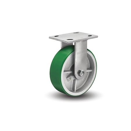 4" X 2" Non-Marking Polyurethane Rigid Caster, No Brake, Loads Up To 700 lb