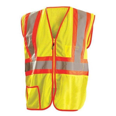 Safety Vest,Yellow,2-Tone Class 2,4XL