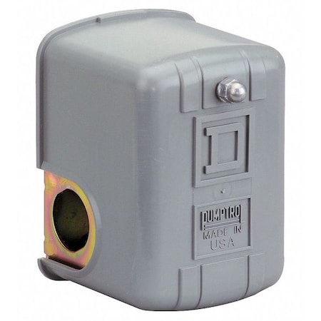 A/C Pressure Switch, Standard, DPST, 1 Ports, 1/4" FNPS, 20 to 100 psi Range, Polypropylene