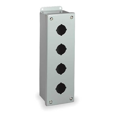 Pushbutton Enclosure,30mm,4 Holes,Steel