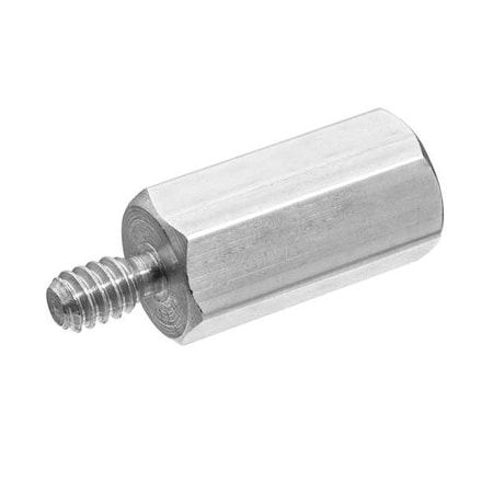 Hex Standoff, 1/4"-20 Thrd Sz, 3/16 in L, 1/2 in Thrd L Brass Zinc Plated, 1/2" Hex W