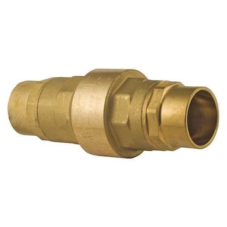 1" Sweat Brass Spring Check Valve