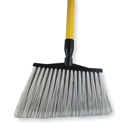 9 in Sweep Face Angle Broom, Soft, Synthetic, Black