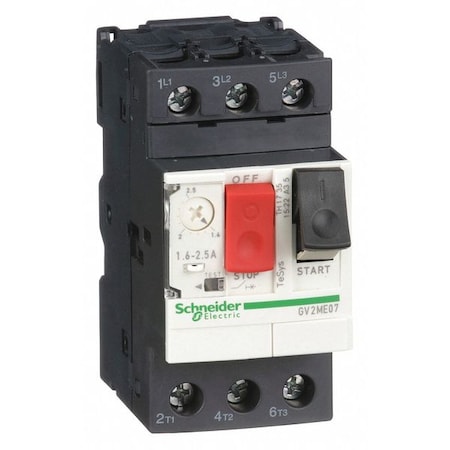 Manual Motor Starter, Not Applicable, 3 P, 3 Phase, Push Button, 2.5 A