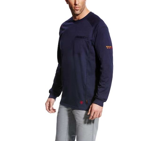 Men's FR Crew Longsleeve Tee, 8.7 cal/sq cm, 4XL, Cotton