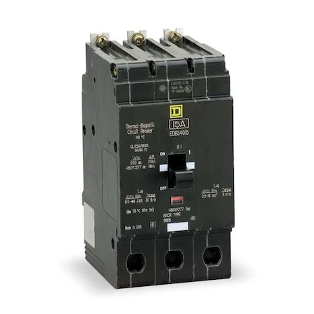 Miniature Circuit Breaker, E FRAME Series, 80A, 3 Pole, 277/480V AC, 25kA at 120V AC