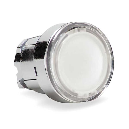 Push Button Operator, Flush, Momentary Action, Not Applicable Release, Illuminated, White
