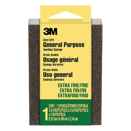 Sanding Sponge,3 3/4" L,2 5/8" W
