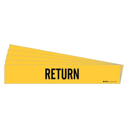 Pipe Marker, Adhesive, Black, Return, PK5, 7244-1-PK
