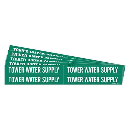 Pipe Marker,Tower Water Supply,PK5, 7287-4-PK