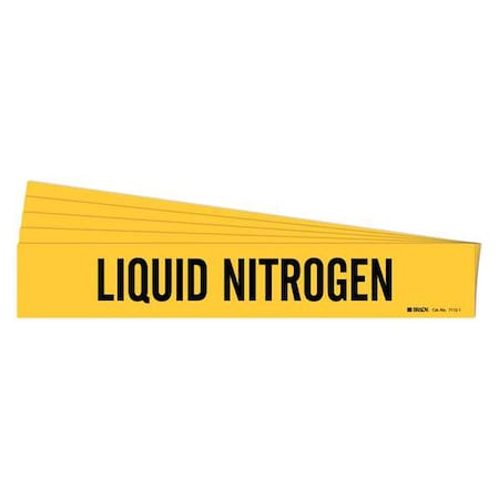 Pipe Marker,Black,Liquid Nitrogen,PK5, 7172-1-PK