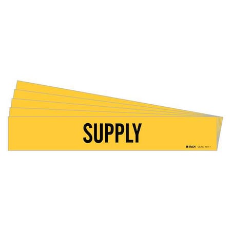 Pipe Marker, Adhesive, Black, Supply, PK5, 7311-1-PK