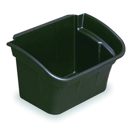 Utility Bin,4 gal.,Black,17 In. W