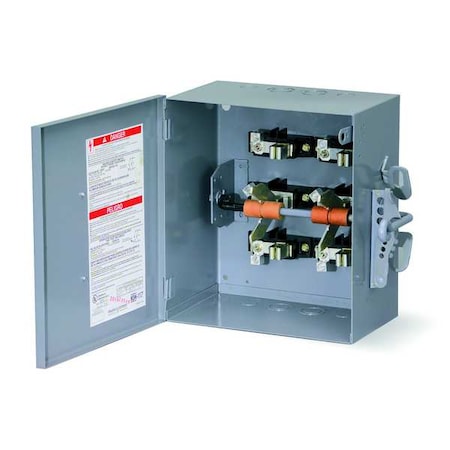 Nonfusible, Safety Switch, Heavy Duty, 240 V, 2PDT, NEMA 1