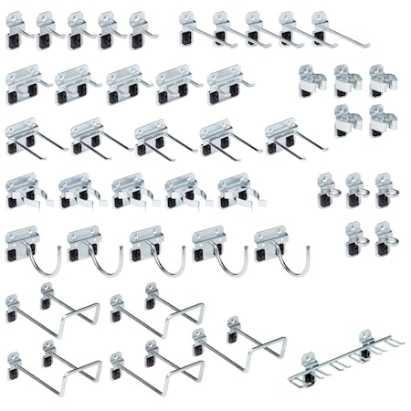46 Pc. Steel Pegboard Hook Assortment for LocBoard