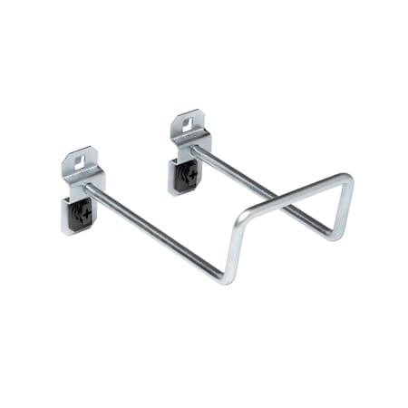 5 In. 80 Degree Bend Steel Double Closed End Loop Pegboard Hook for LocBoard, PK5