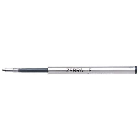 Zebra Pen STEEL 7 Series F Refill Medium Point Ballpoint - Medium Point - Black Ink - 2-/ Pack