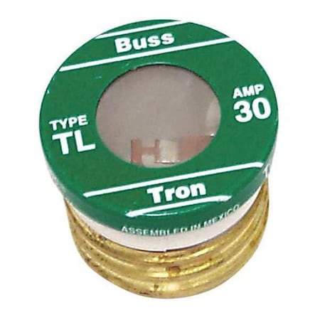 Plug Fuse, 30A, 10kA at 125V AC, 4 PK