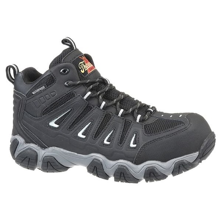 Unisex Hiker Boot, 12, Composite Toe, 4 in H, Black, 804-6292