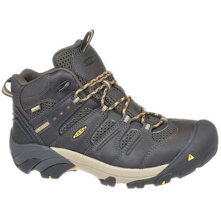 Men's Hiker Boot, 9 1/2 D, Steel Toe, 5 in H, Raven/Tawny Olive, 1018079