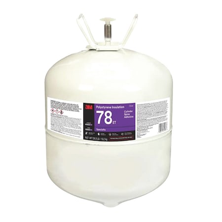 Spray Adhesive, 78ET Series, Transparent Green, 29.3 lb, Tank