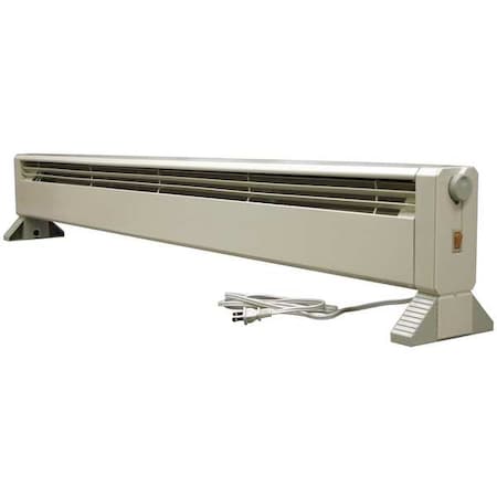 Electric Baseboard Heater, 1500, 120V AC, 1 Phase, 5120 BtuH, Non-Oscillating
