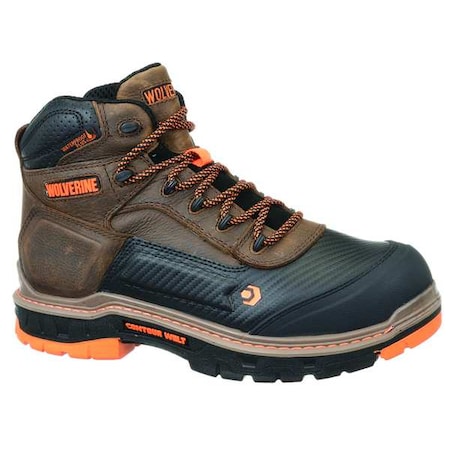 Men's 6-Inch Hiker Boot, 11, CarbonMAX Toe, 6 in H, Brown, W10717