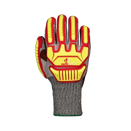 Work Gloves, Cut Level A8 ,Uncoated ,Nitrile ,L 1 PR